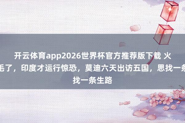 开云体育app2026世界杯官方推荐版下载 火烧眉毛了，印度才运行惊恐，莫迪六天出访五国，思找一条生路