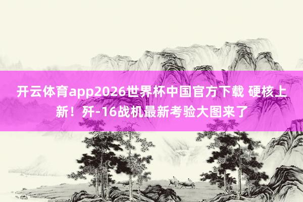 开云体育app2026世界杯中国官方下载 硬核上新！歼-16战机最新考验大图来了