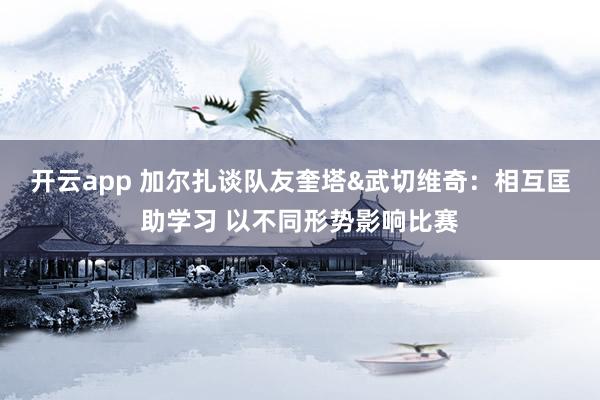 开云app 加尔扎谈队友奎塔&武切维奇：相互匡助学习 以不同形势影响比赛